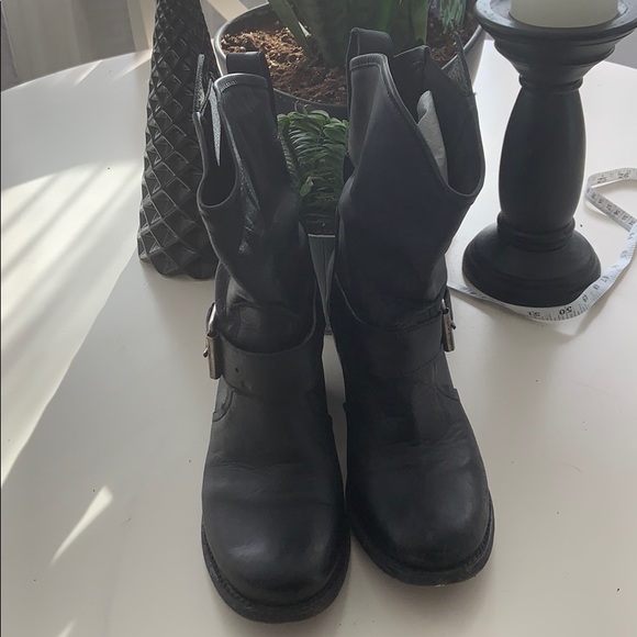 Leather Biker Boots - Picture 2 of 8